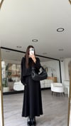 Siyah Bisiklet Yaka Elbiseli Takım