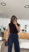 Siyah Bisiklet Yaka Marka Model Triko Süveter