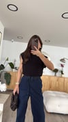 Siyah Bisiklet Yaka Marka Model Triko Süveter