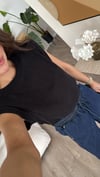 Siyah Bisiklet Yaka Marka Model Triko Süveter