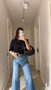 Siyah Bisiklet Yaka Marka Model Vatkalı Tişört