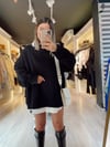 Siyah Bisiklet Yaka Oversize Ravi Sweat