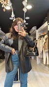 Siyah Blazer Deri Dilvin Ceket
