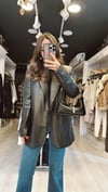 Siyah Blazer Deri Dilvin Ceket