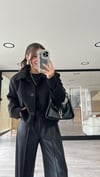 Siyah Çift Cepli Nubuk Ceket