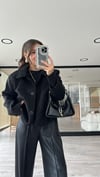 Siyah Çift Cepli Nubuk Ceket