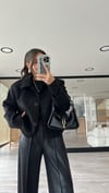 Siyah Çift Cepli Nubuk Ceket