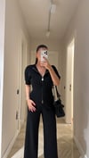 Siyah Çift Fermuarlı Marka Model Triko Takım