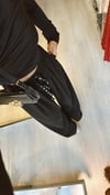 Siyah Çift Pileli Beli Lastikli Bol Pantolon