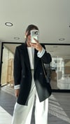 Siyah Çizgili Astarlı Marka Model Blazer Ceket