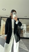 Siyah Çizgili Astarlı Marka Model Blazer Ceket