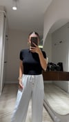 Siyah Crop Basic Ravi Tshirt