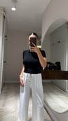 Siyah Crop Basic Ravi Tshirt