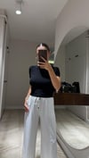 Siyah Crop Basic Ravi Tshirt