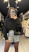 Siyah Dik Yaka Oversize Dilvin Basic Kazak 