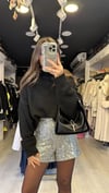Siyah Dik Yaka Oversize Dilvin Basic Kazak 