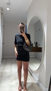 Siyah Drapeli Mini Etek 