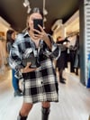 Siyah Ekru Çift Cepli Kareli Gömlek