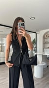 Siyah Fermuarlı Marka Model Yelek