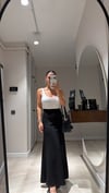 Siyah Fermuarlı Süet Çan Etek