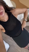 Siyah Fitilli Transparan Bisiklet Yaka Dilvin Atlet 