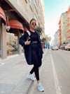 Siyah Garnili Gabardin Ceket