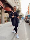 Siyah Garnili Gabardin Ceket