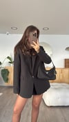Siyah Gold Düğmeli Blazer Ceket 