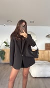 Siyah Gold Düğmeli Blazer Ceket 