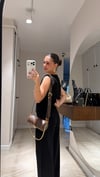 Siyah Gold Düğmeli Triko Yelek Takım 