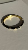 Siyah Gold Motifli Kelepçe Çelik Bileklik