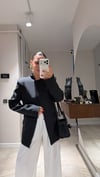 Siyah Hakim Yaka Tek Düğmeli Blazer Ceket