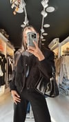Siyah Kaşe Bomber Ceket 