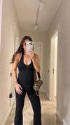 Siyah Kayık Yaka Üçlü Triko Takım