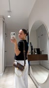 Siyah Kendinden Desenli Ajurlu Kısa Kol Bluz