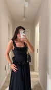 Siyah Korse Detaylı Fırfırlı Bluz 