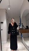 Siyah Kruvaze Yaka Triko Takım