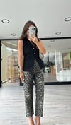 Siyah Leopar Desen Bilek Boy Marka Model Jean 