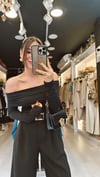 Siyah Madonna Yaka Bodysuit