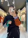 Siyah Marka Model Kol Detaylı Sweat