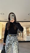 Siyah Marka Model Örme Crop Kazak