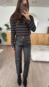 Siyah Mumlu Bilek Boy Marka Model Mom Jean 