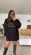 Siyah NewYork City Baskılı Sweat