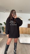 Siyah NewYork City Baskılı Sweat