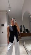Siyah Ön Düğmeli Cepli Yelek 