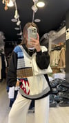 Siyah Ön Triko Detaylı Sweat 