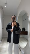 Siyah Oversize Tek Cepli Gömlek
