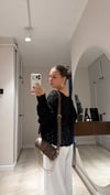 Siyah Oya Desenli Ajurlu Kazak