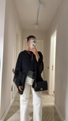 Siyah Pelerin Model Tül Bluz 