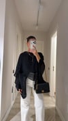 Siyah Pelerin Model Tül Bluz 